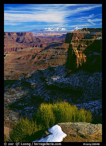 Distant canyons from Green River Overlook, Island in the Sky. Canyonlands National Park (color)