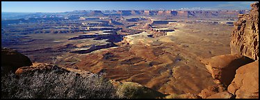 Canyon scenery, Island in the Sky. Canyonlands National Park (Panoramic color)