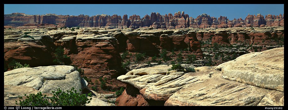 Sandstone needles near Elephant Hill, Needles District. Canyonlands National Park (color)