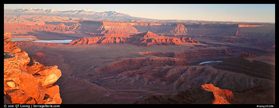 Canyon landscape at sunset, Dead Horse Point. Canyonlands National Park (color)