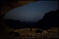 False Kiva at night. Canyonlands National Park, Utah, USA.