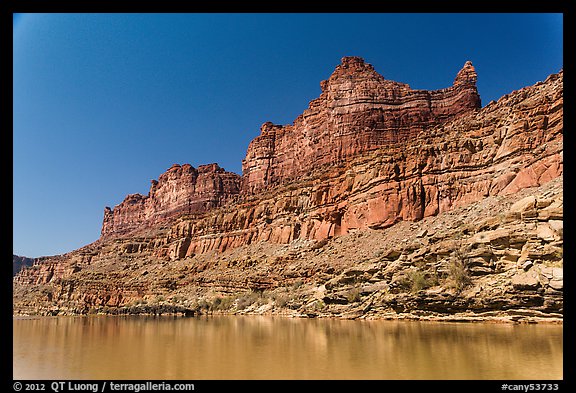 Multicolored cliffs and Colorado River. Canyonlands National Park, Utah, USA.