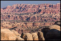 The Needles seen from the Doll House. Canyonlands National Park, Utah, USA. (color)