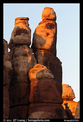 Spires at sunset, Maze District. Canyonlands National Park (color)