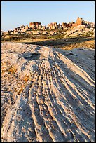 Sandstone swirls and Dollhouse pinnacles. Canyonlands National Park ( color)