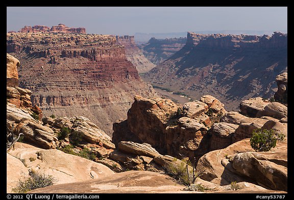 Colorado River Canyon seen from Maze District. Canyonlands National Park, Utah, USA.