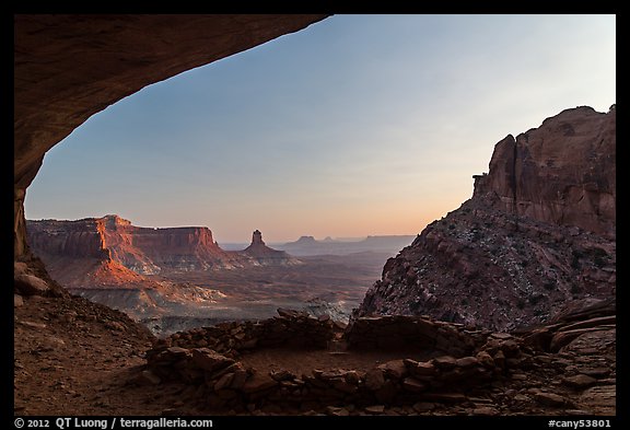 False Kiva ruin at sunset. Canyonlands National Park (color)