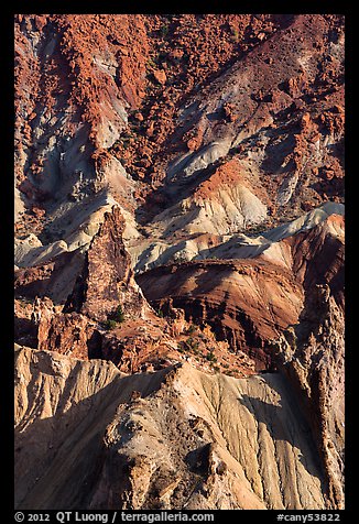 Colorful rocks in Upheaval Dome. Canyonlands National Park, Utah, USA.