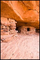 Aztec Butte granary, Island in the Sky District. Canyonlands National Park, Utah, USA. (color)