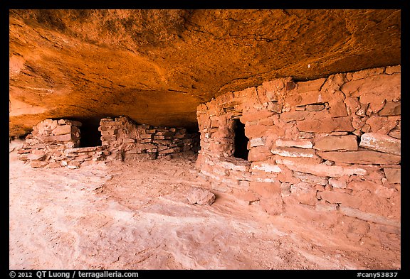 Granary ruins on Aztec Butte. Canyonlands National Park, Utah, USA.