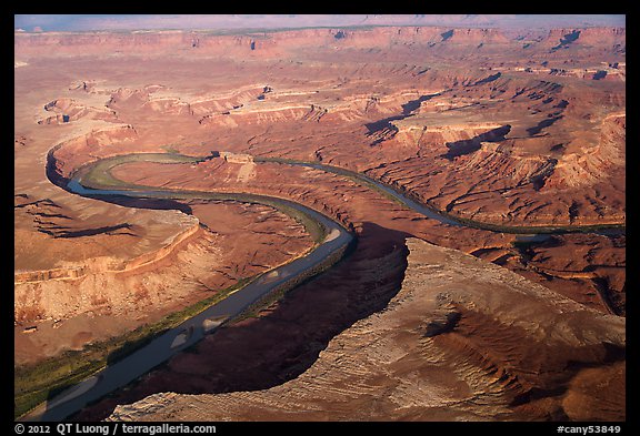 Aerial view of Green River. Canyonlands National Park, Utah, USA.