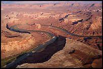 Aerial view of Green River. Canyonlands National Park, Utah, USA. (color)