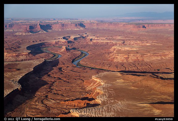 Aerial view of Green River Canyon. Canyonlands National Park, Utah, USA.