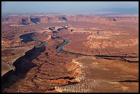 Aerial view of Green River Canyon. Canyonlands National Park, Utah, USA. (color)