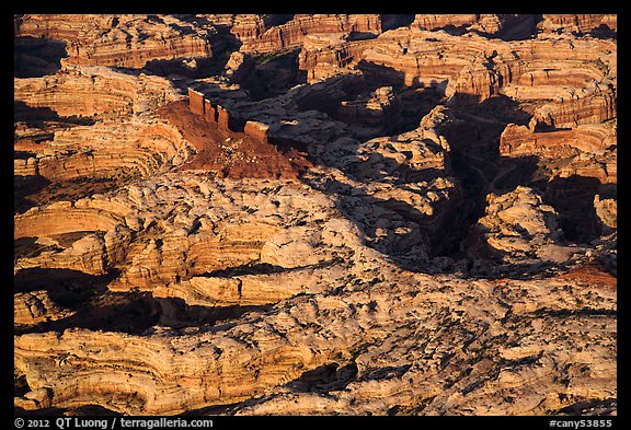 Aerial view of Chocolate Drops. Canyonlands National Park (color)