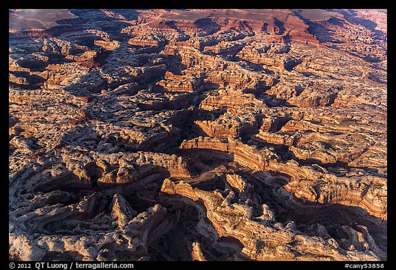 Aerial view of the Maze. Canyonlands National Park, Utah, USA.
