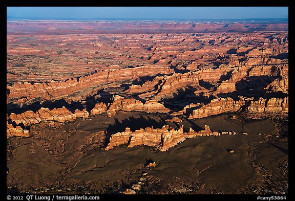 Aerial view of Chesler Park. Canyonlands National Park, Utah, USA.