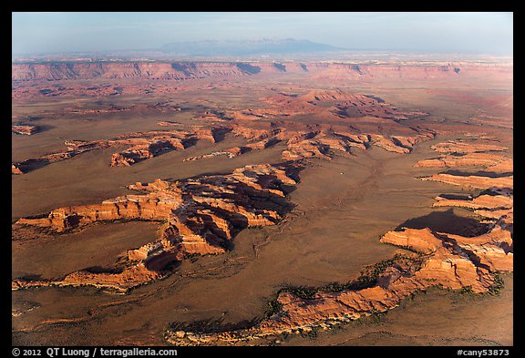 Aerial view of Squaw Flats, Needles. Canyonlands National Park, Utah, USA.