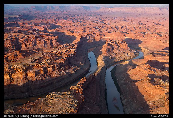 Aerial view of the Loop. Canyonlands National Park, Utah, USA.