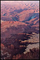 Aerial view of Monument Basin. Canyonlands National Park, Utah, USA. (color)