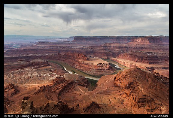 Dead Horse Point view with virgas. Canyonlands National Park (color)