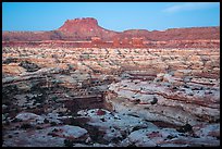 Maze and Chocolate Drops from Petes Mesa at dawn. Canyonlands National Park, Utah, USA.