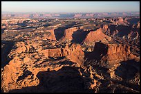Aerial View of mesas, Island in the Sky district. Canyonlands National Park, Utah, USA. (color)