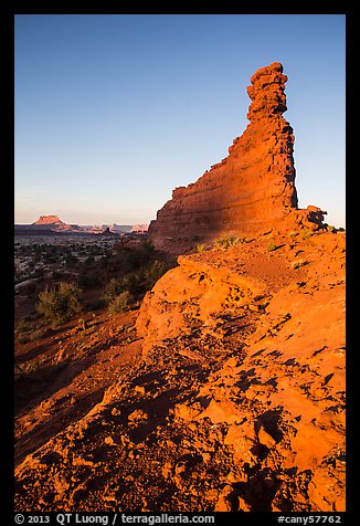 Bishops Member at sunset, Maze District. Canyonlands National Park, Utah, USA.