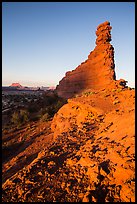 Bishops Member at sunset, Maze District. Canyonlands National Park ( color)