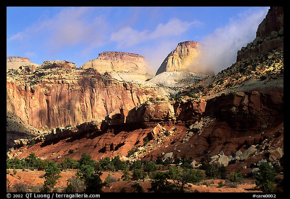 Golden Throne and Waterpocket Fold. Capitol Reef National Park, Utah, USA.