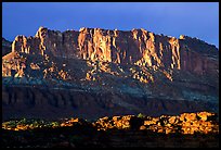 Cliffs from Sunset Point, sunset. Capitol Reef National Park, Utah, USA.