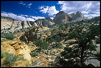 Plateau and domes above Capitol Gorge. Capitol Reef National Park ( color)