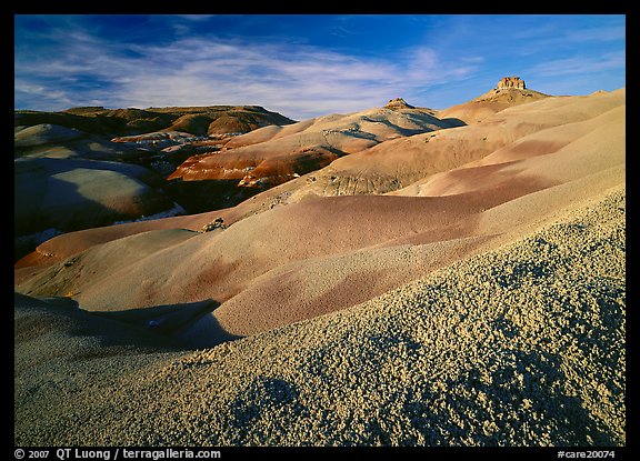 Mudstone hills, Cathedral Valley. Capitol Reef National Park (color)