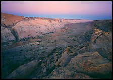Waterpocket fold from Halls Creek overlook, dawn. Capitol Reef National Park ( color)