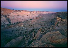 Waterpocket Fold from Halls Creek overlook, dawn. Capitol Reef National Park ( color)