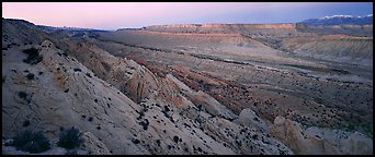 Earth crust wrinkle of  Waterpocket Fold at dusk. Capitol Reef National Park, Utah, USA.