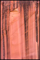 Desert varnish streaks on cliff, Grand Wash. Capitol Reef National Park ( color)