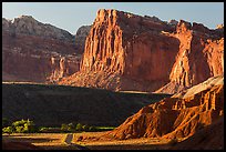 Cliffs near Fruita at sunset. Capitol Reef National Park ( color)