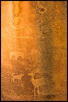 Fremont Petroglyphs. Capitol Reef National Park, Utah, USA. (color)