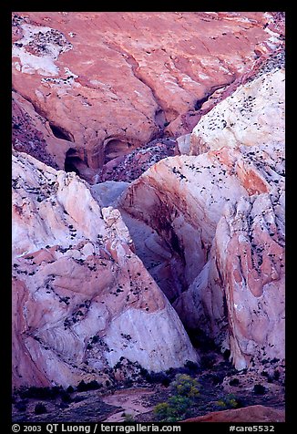 Entrance of Halls Creek Narrows. Capitol Reef National Park (color)