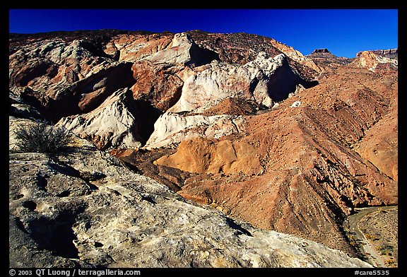 Waterpocket Fold and Red slide, morning. Capitol Reef National Park, Utah, USA.