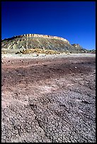 Bentonite Badlands and cliffs, Nottom Bullfrog Road. Capitol Reef National Park, Utah, USA.