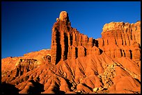 Layered Moenkopi shale and sandstone, Chimney Rock. Capitol Reef National Park ( color)