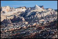 Domes in Navajo Sandstone along monocline. Capitol Reef National Park, Utah, USA. (color)