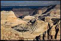 Navajo Sandstone domes across Waterpocket Fold. Capitol Reef National Park, Utah, USA. (color)