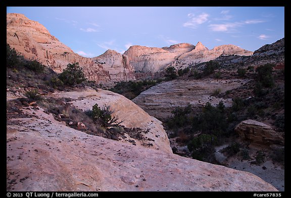 Fremont River Canyon at dusk. Capitol Reef National Park (color)