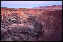 Goosenecks of Sulfur Creek and Waterpocket Fold at dawn. Capitol Reef National Park ( color)