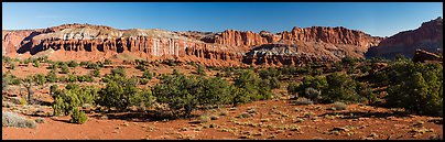 Mummy cliffs. Capitol Reef National Park, Utah, USA. (color)