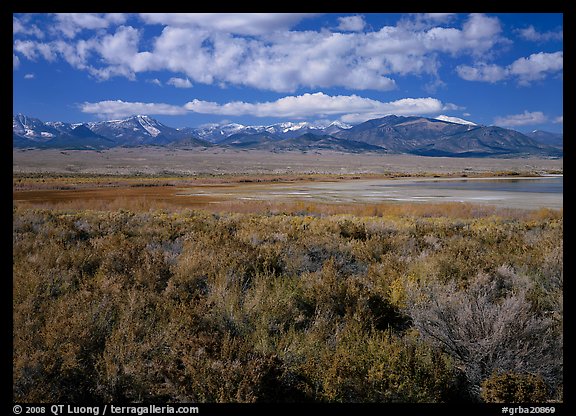 Snake Range raises above Sagebrush plain, seen from the East. Great Basin National Park, Nevada, USA.