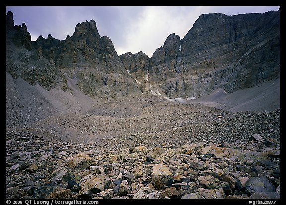 Moraine and North Face of Wheeler Peak. Great Basin National Park, Nevada, USA.